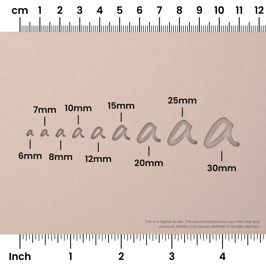 Caveat | Lowercase | Alphabet Stamp Sets
