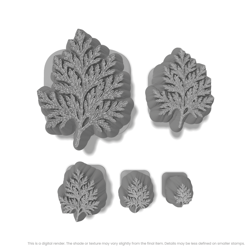 Cedar Leaf Stamps - Photo Textured