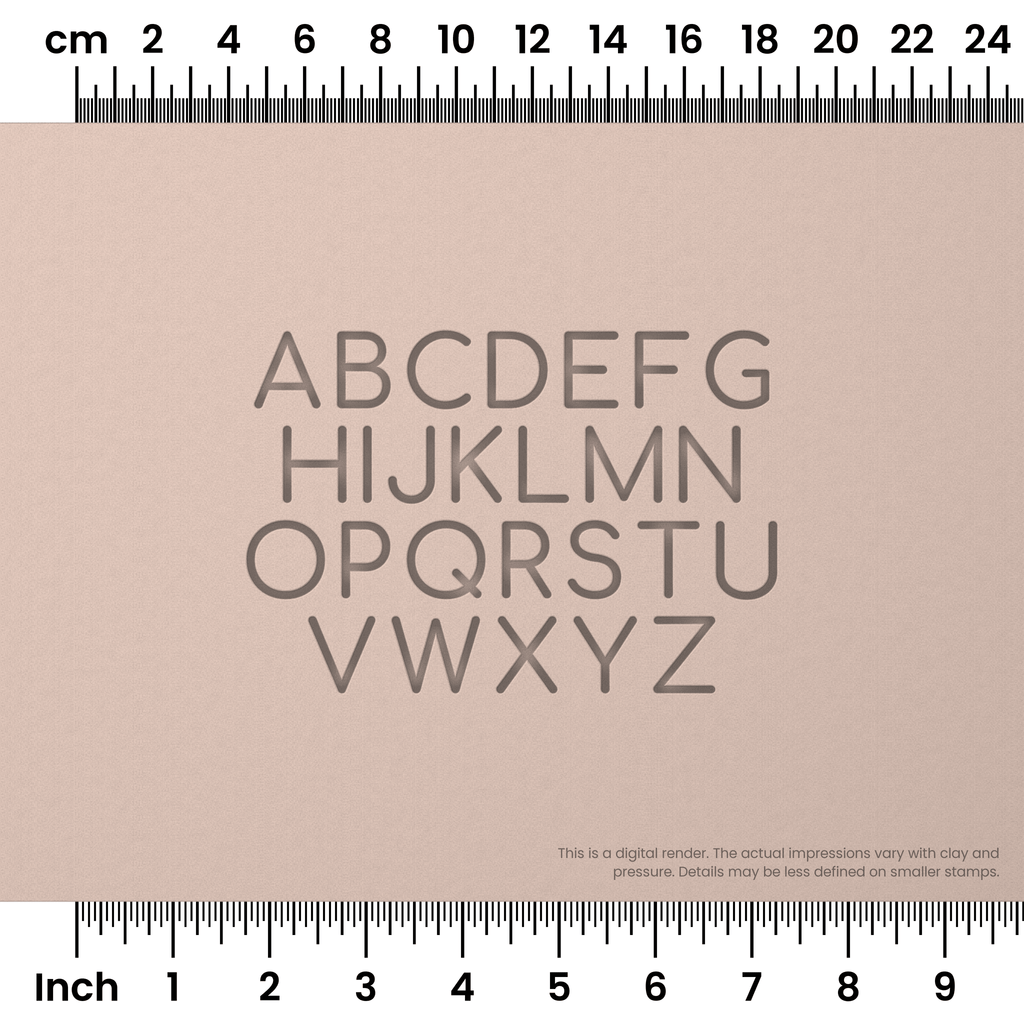 Comfortaa | All Caps | Alphabet Stamp Sets