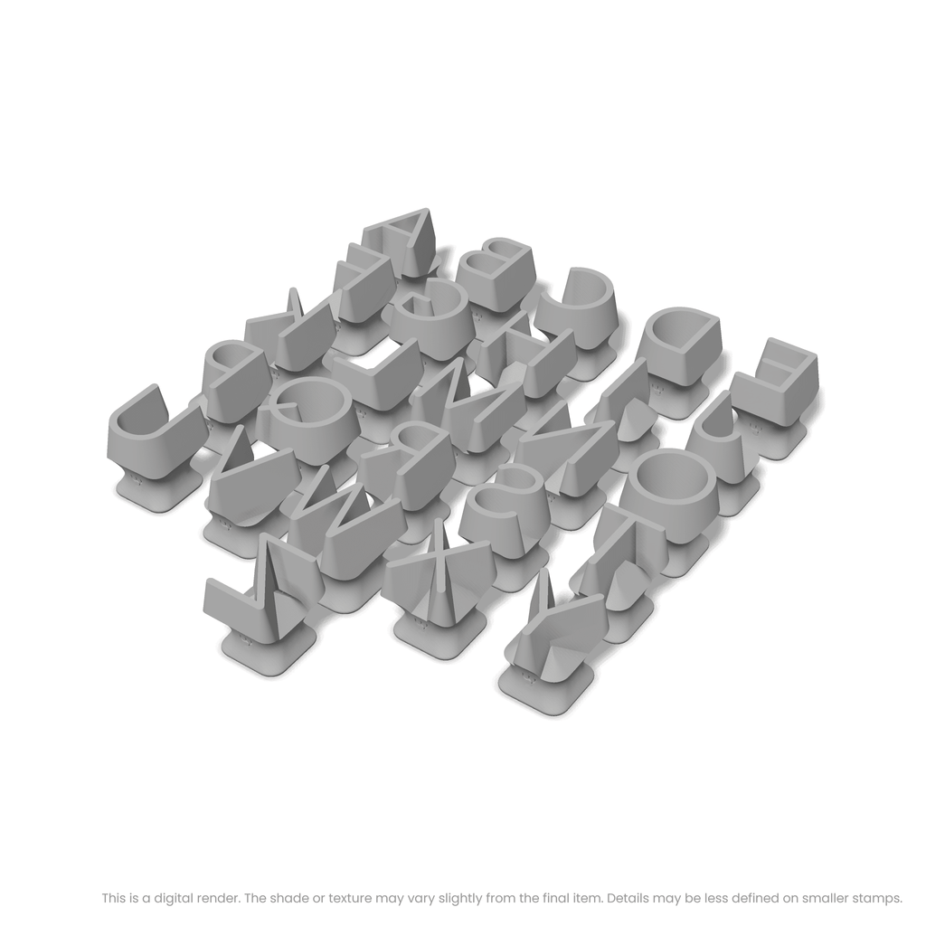 Comfortaa | All Caps | Alphabet Stamp Sets