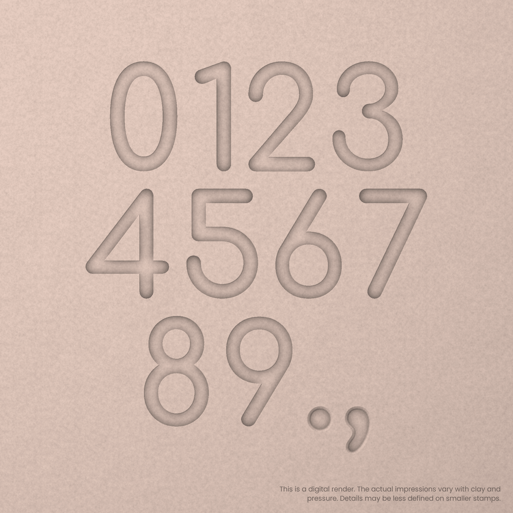 Comfortaa | Font Rail Stamp Sets | Letters, Numbers, and Symbols
