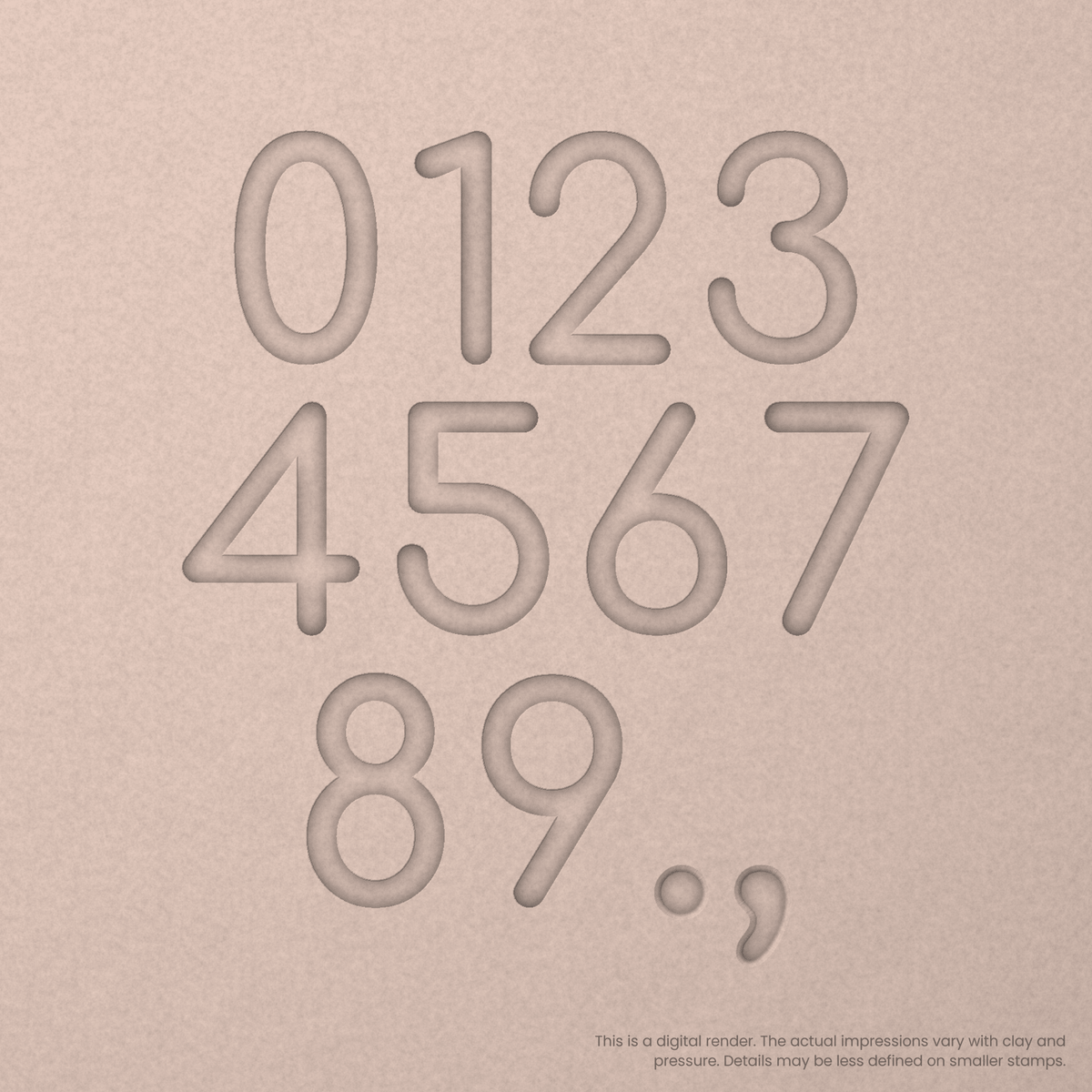 Comfortaa | Font Rail Stamp Sets | Letters, Numbers, and Symbols