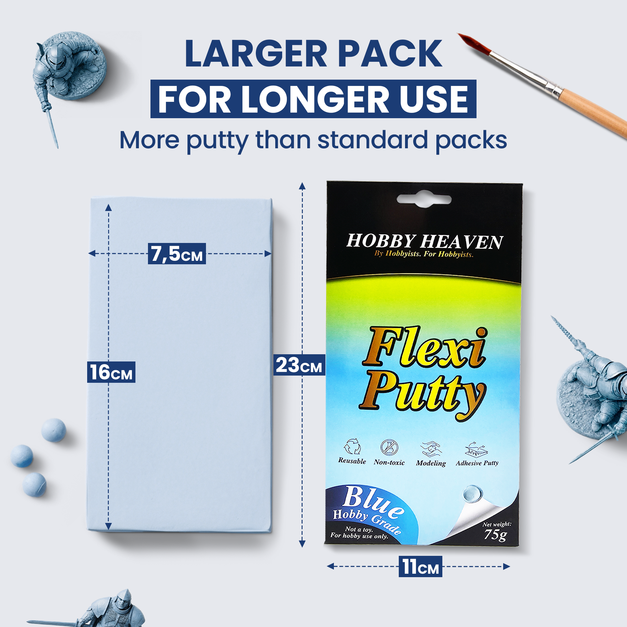 Flexi Putty 75g – Blue Reusable Adhesive for Models & Miniatures