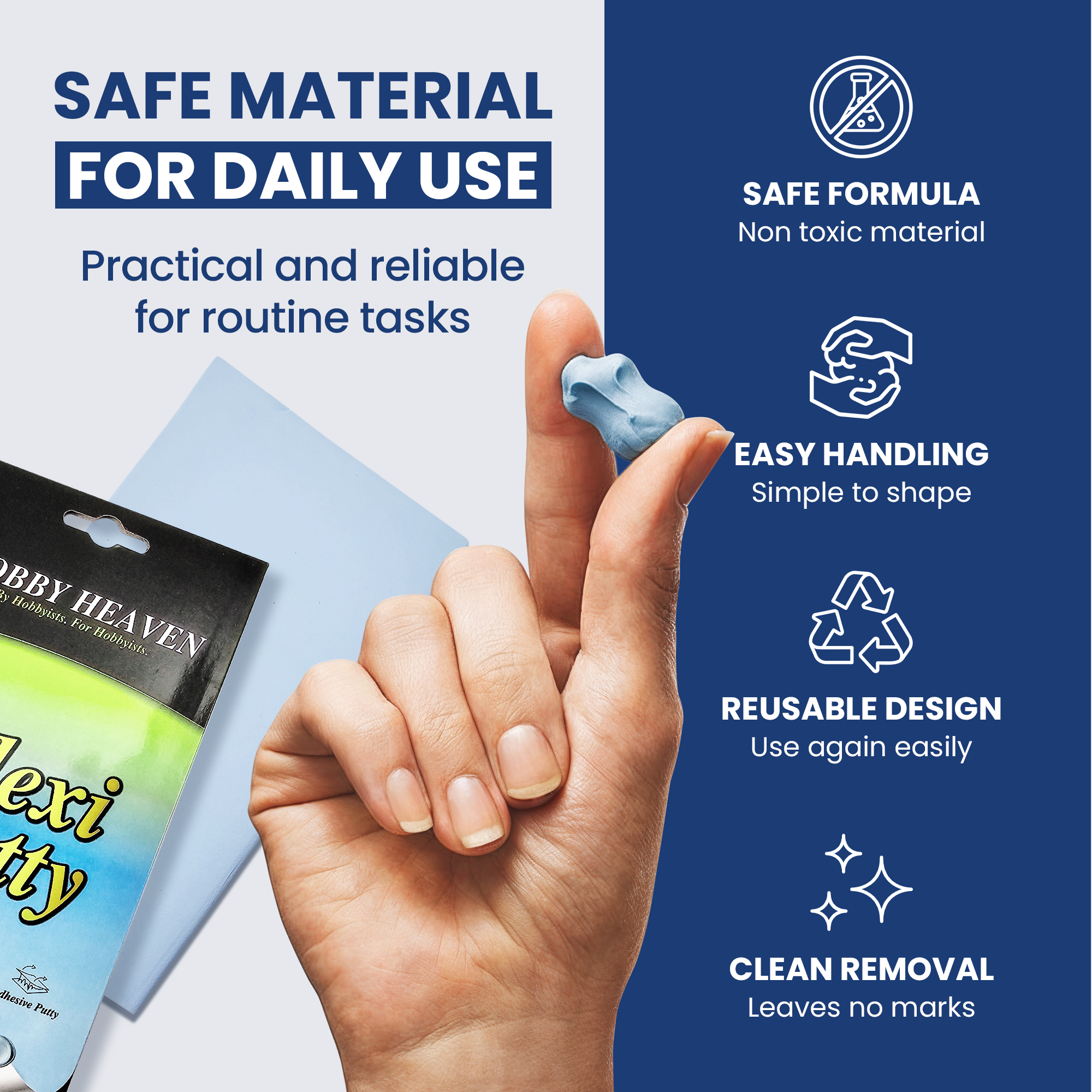 Flexi Putty 75g – Blue Reusable Adhesive for Models & Miniatures