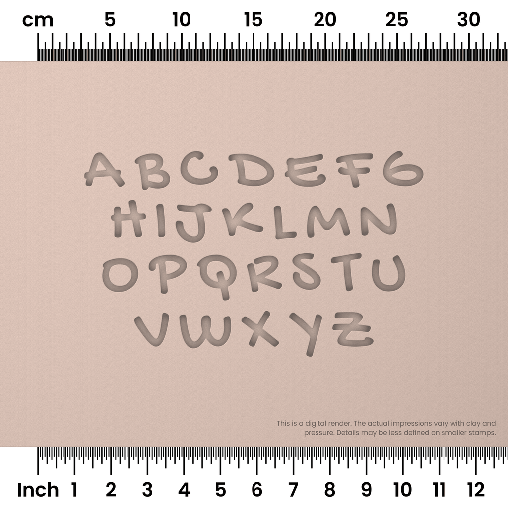Gochi Hand | All Caps | Alphabet Stamp Sets