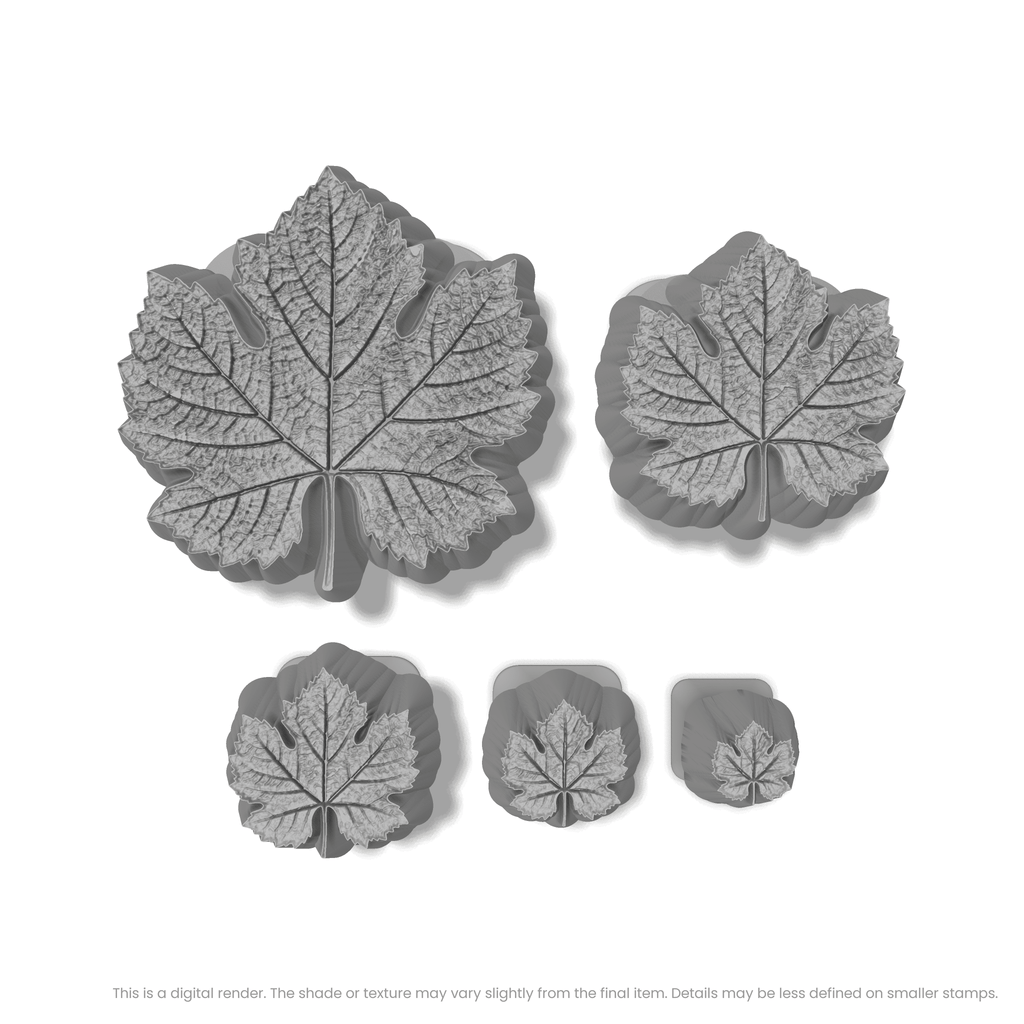 Grape Vine Leaf Stamps - Photo Textured