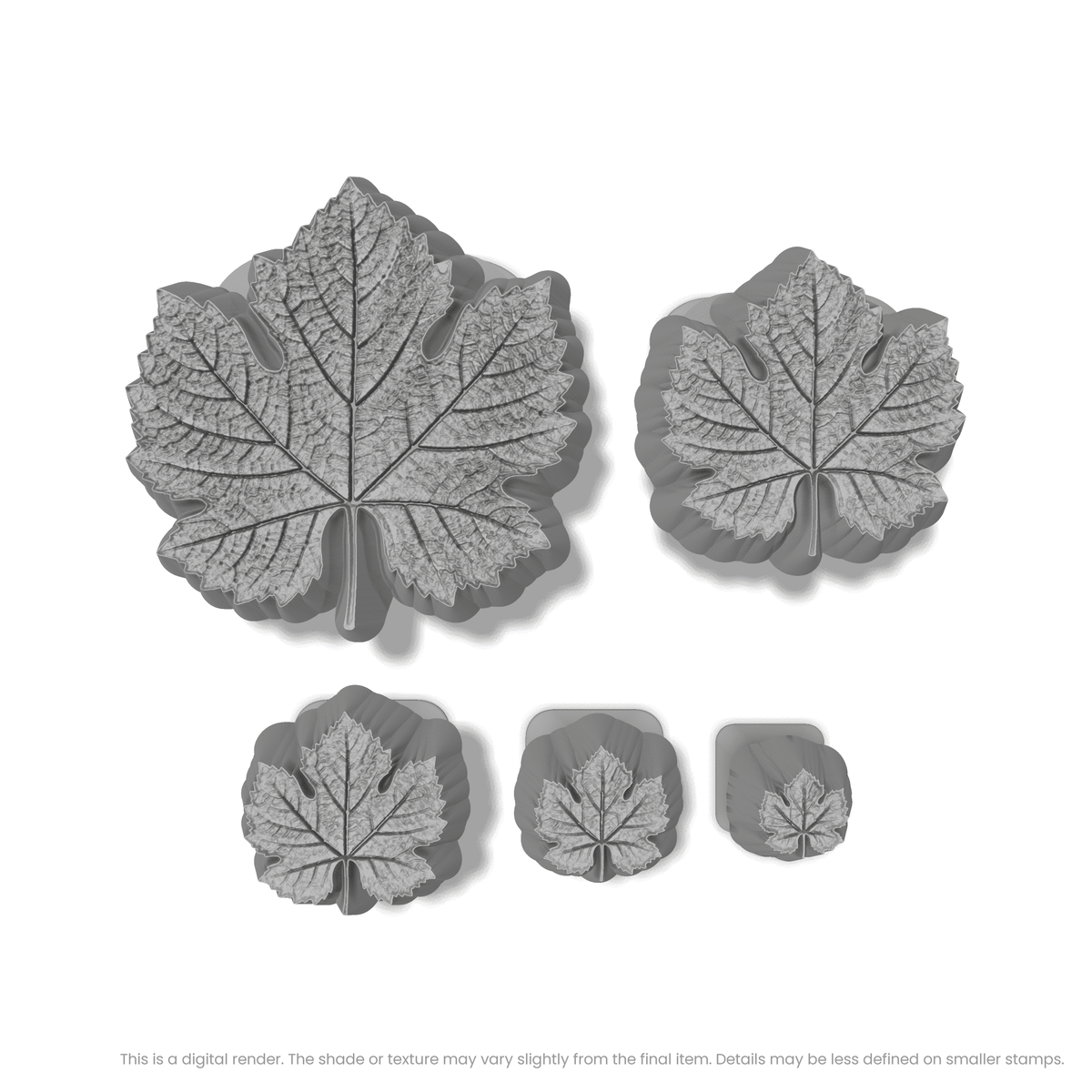 Grape Vine Leaf Stamps - Photo Textured