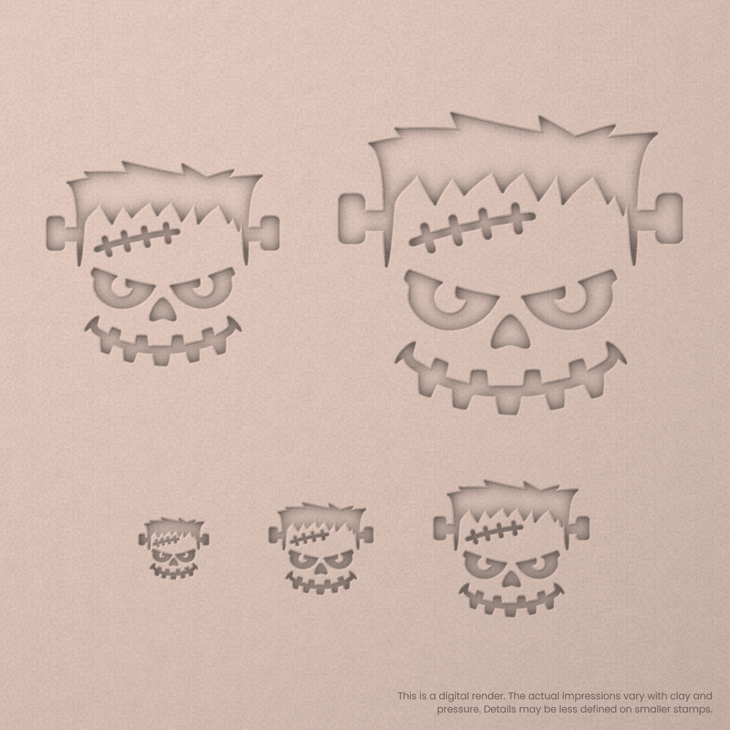 Halloween Frankenstein Head Stamps