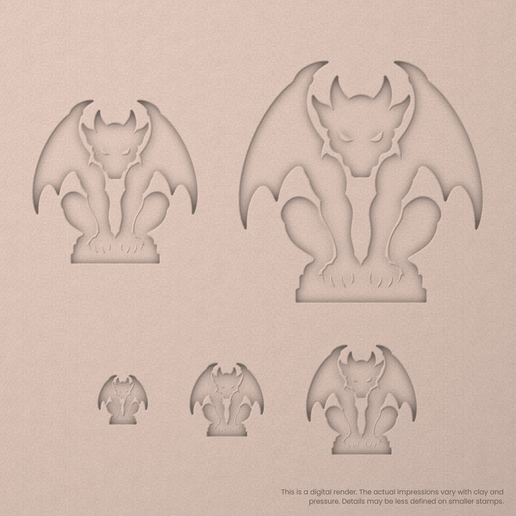 Halloween Gargoyle (Front View) Stamps