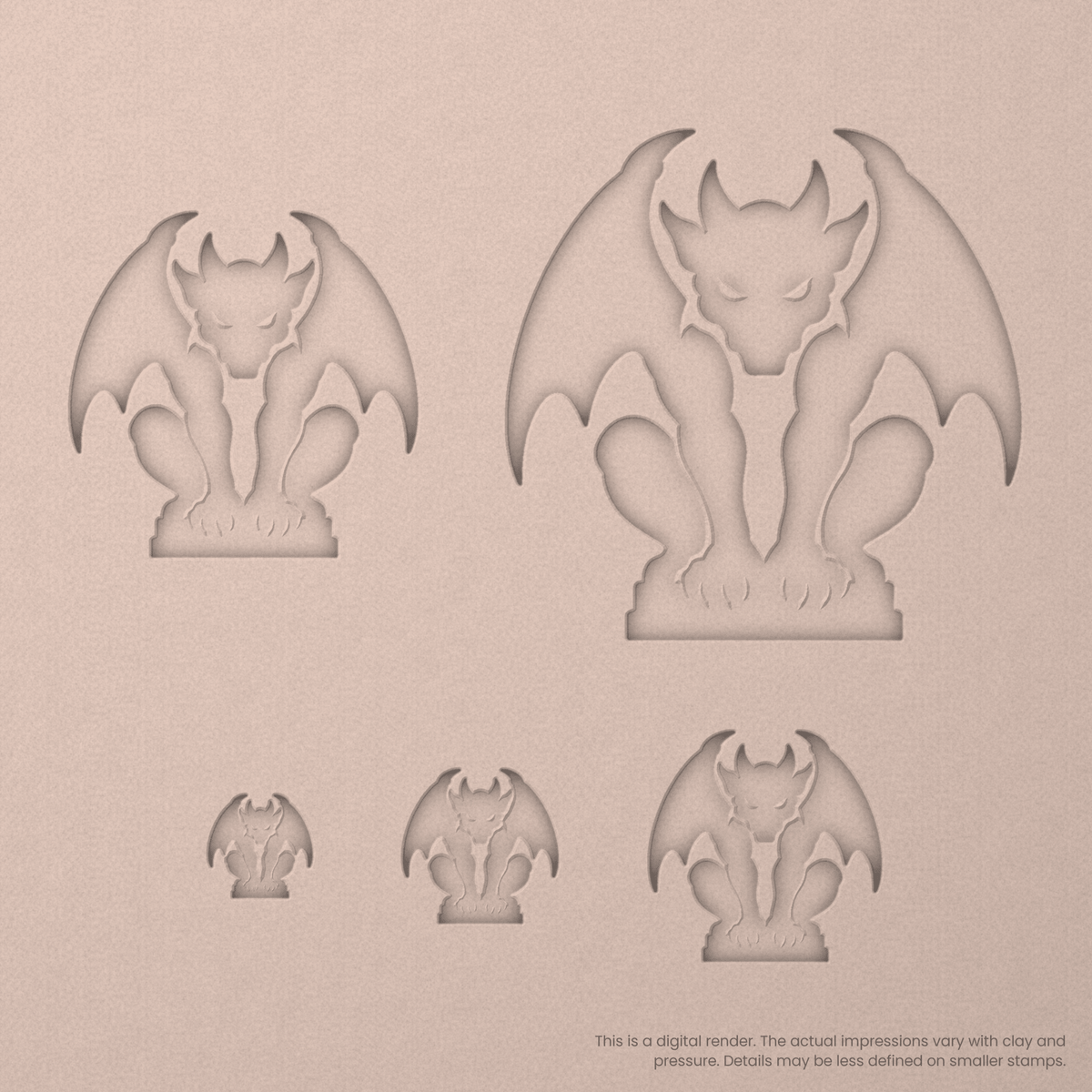 Halloween Gargoyle (Front View) Stamps