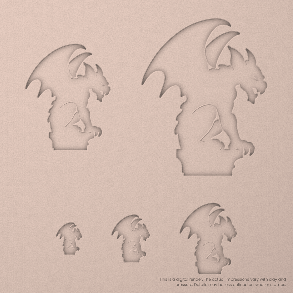 Halloween Gargoyle (Side View) Stamps