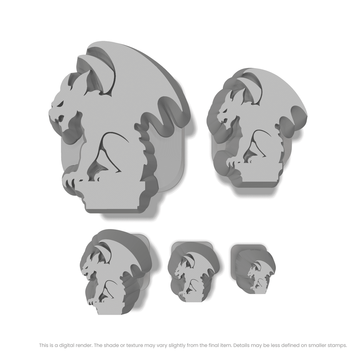 Halloween Gargoyle (Side View) Stamps