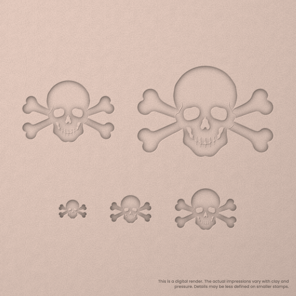 Halloween Skull & Crossbones Stamps