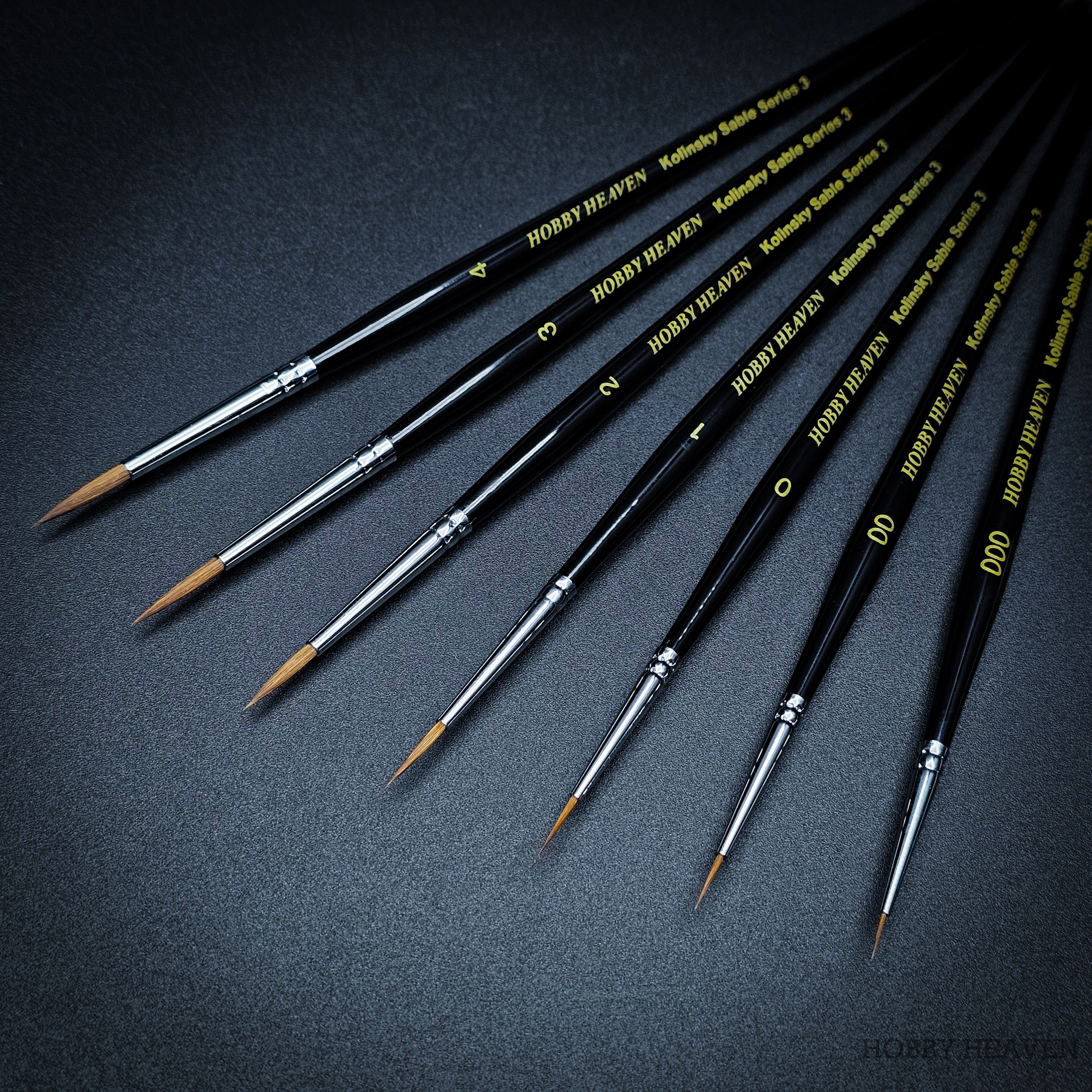 Hobby Heaven Kolinsky Sable Series 3 Brushes Singles and Sets