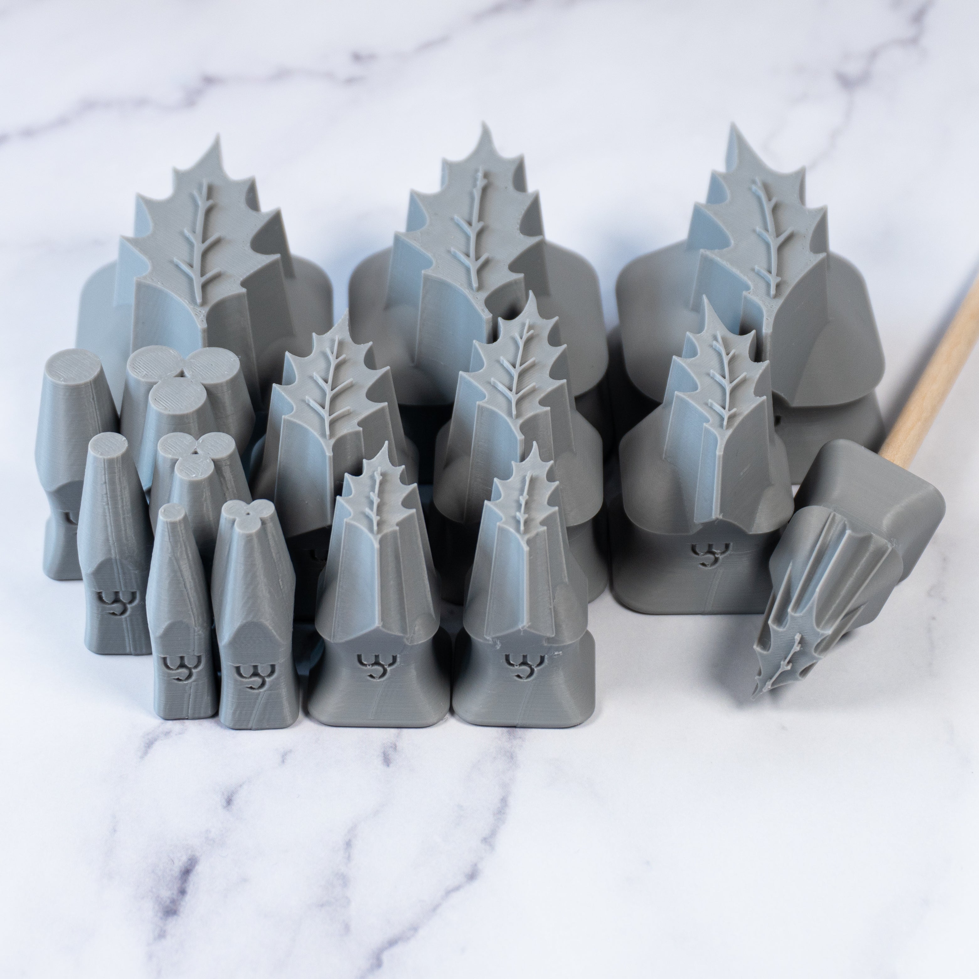 Holly Leaf & Berry Stamps - 3 Sizes