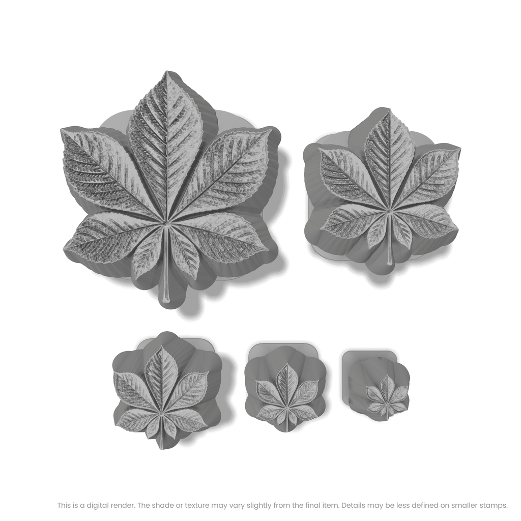 Horse Chestnut Leaf Stamps - Photo Textured