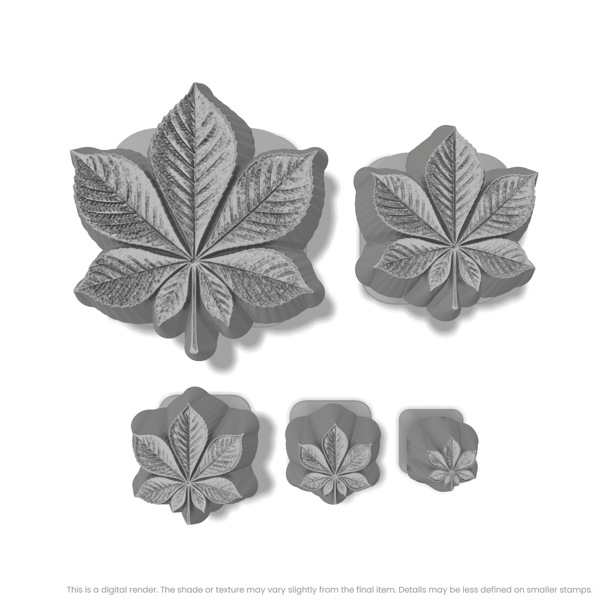 Horse Chestnut Leaf Stamps - Photo Textured