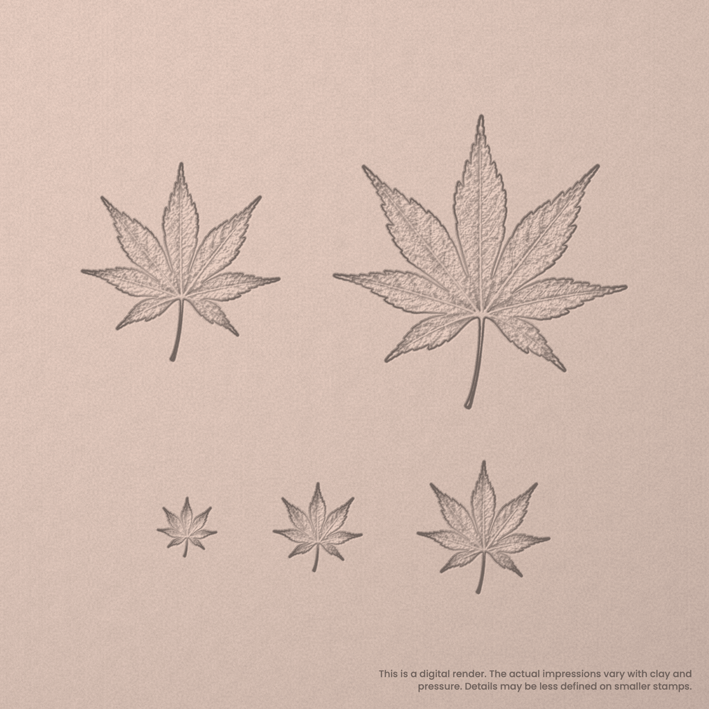 Japanese Maple Leaf Stamps - Photo Textured
