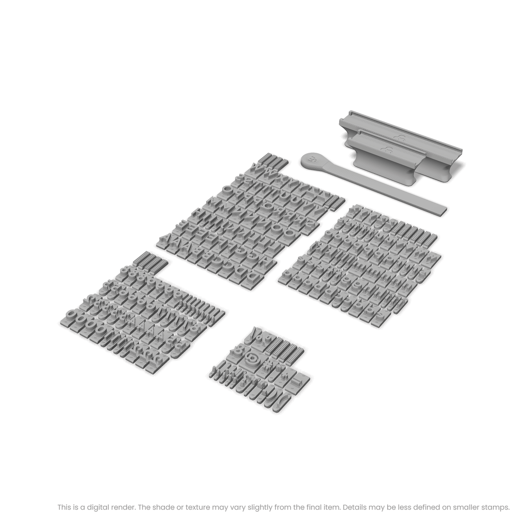 Josefin Sans | Font Rail Stamp Sets | Letters, Numbers, and Symbols