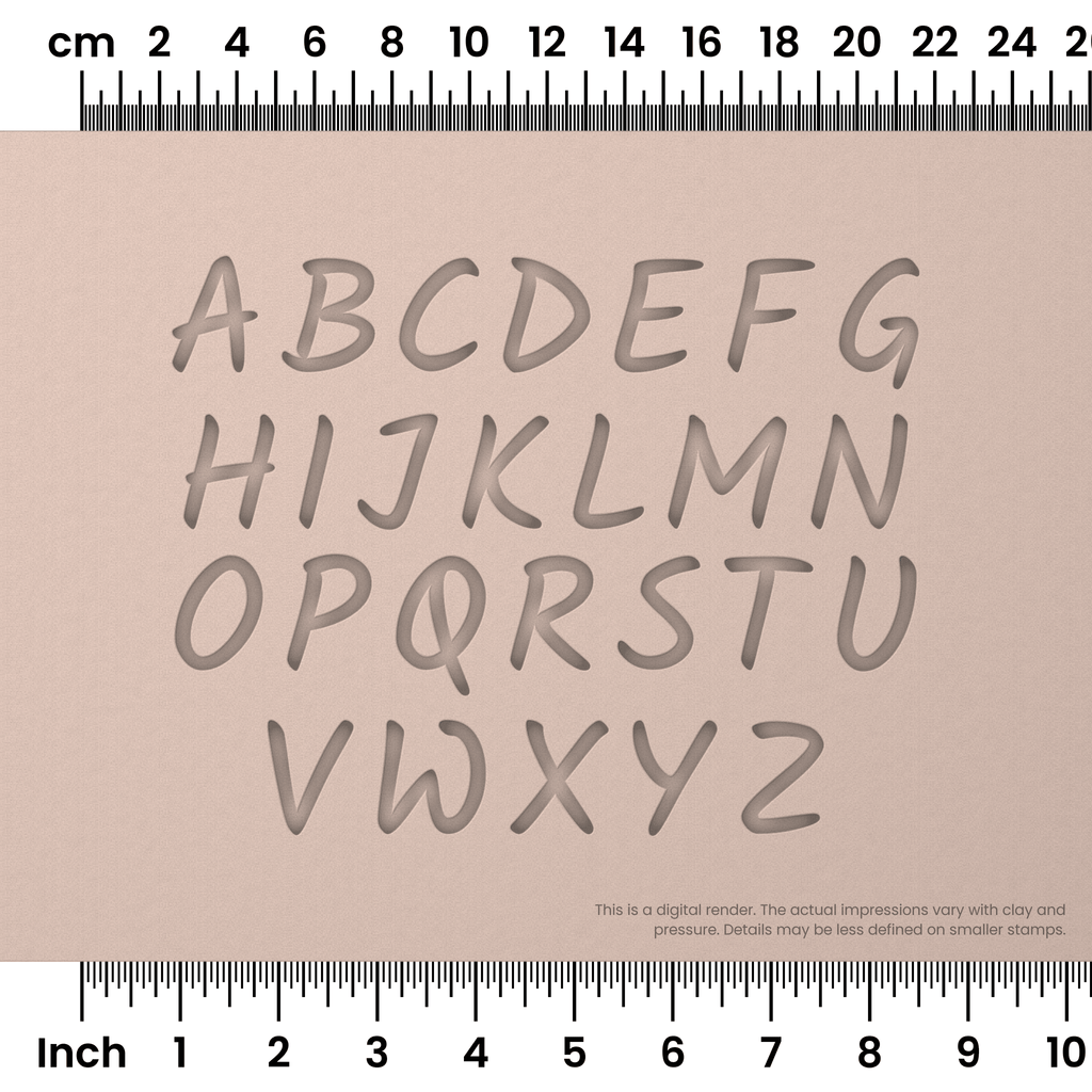 Kalam | All Caps | Alphabet Stamp Sets