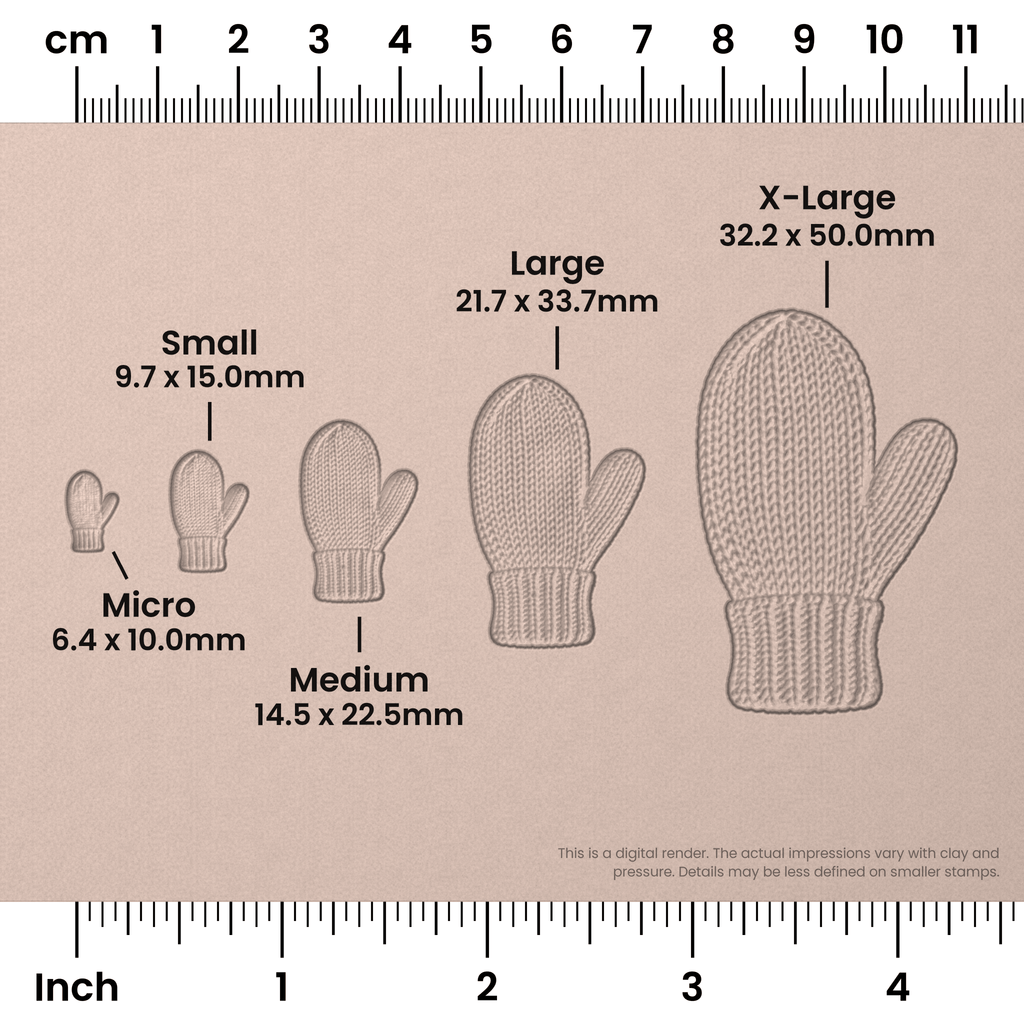 Knitted Mitten Stamps - Photo Textured
