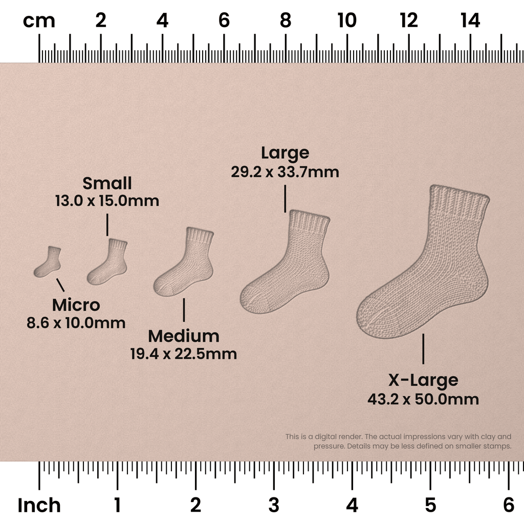 Knitted Sock Stamps - Photo Textured