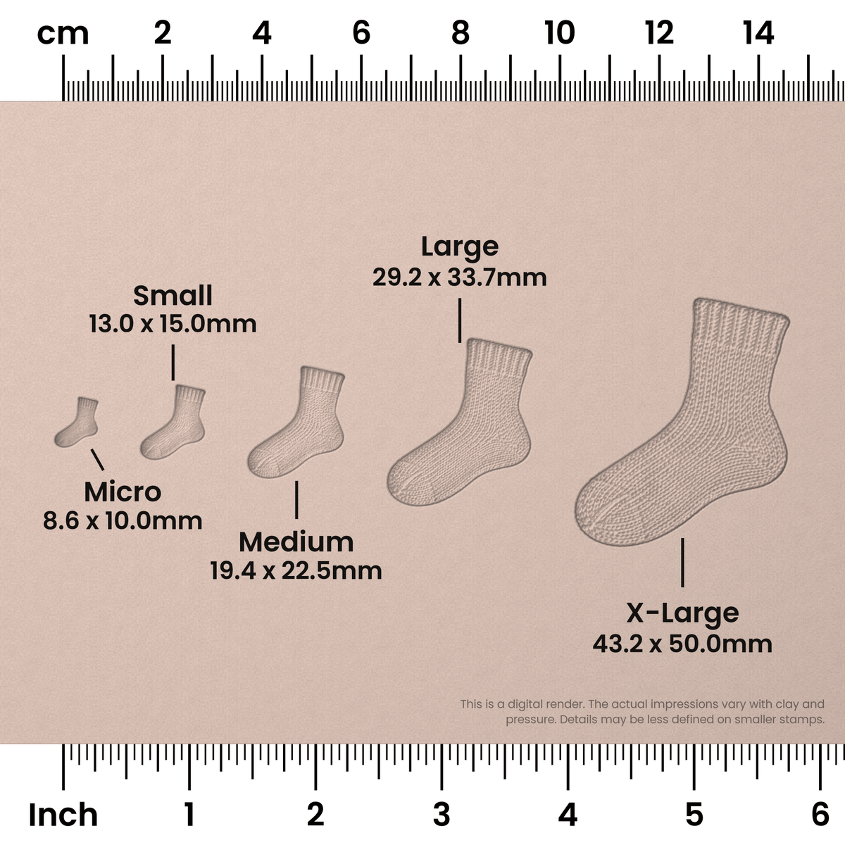 Knitted Sock Stamps - Photo Textured