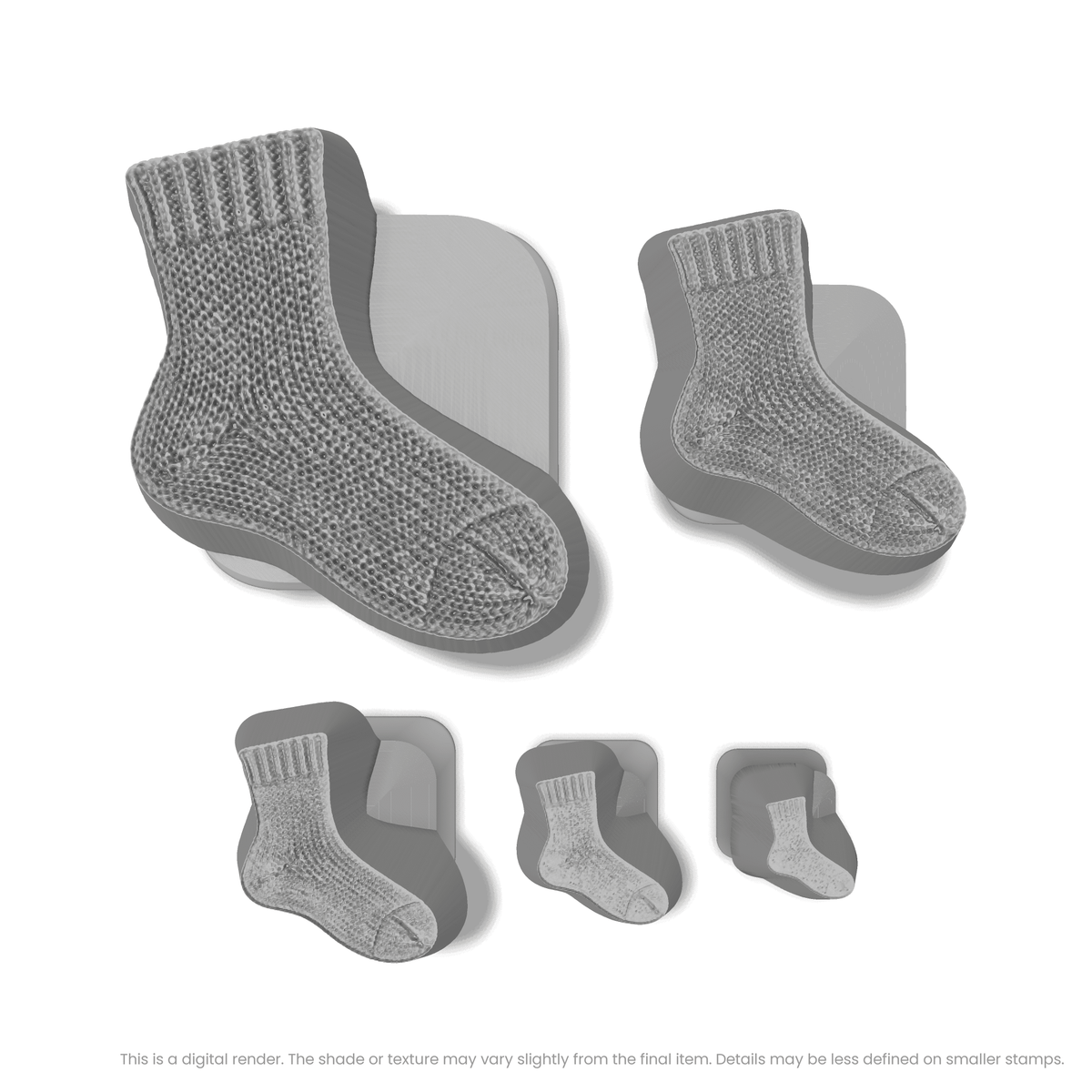 Knitted Sock Stamps - Photo Textured