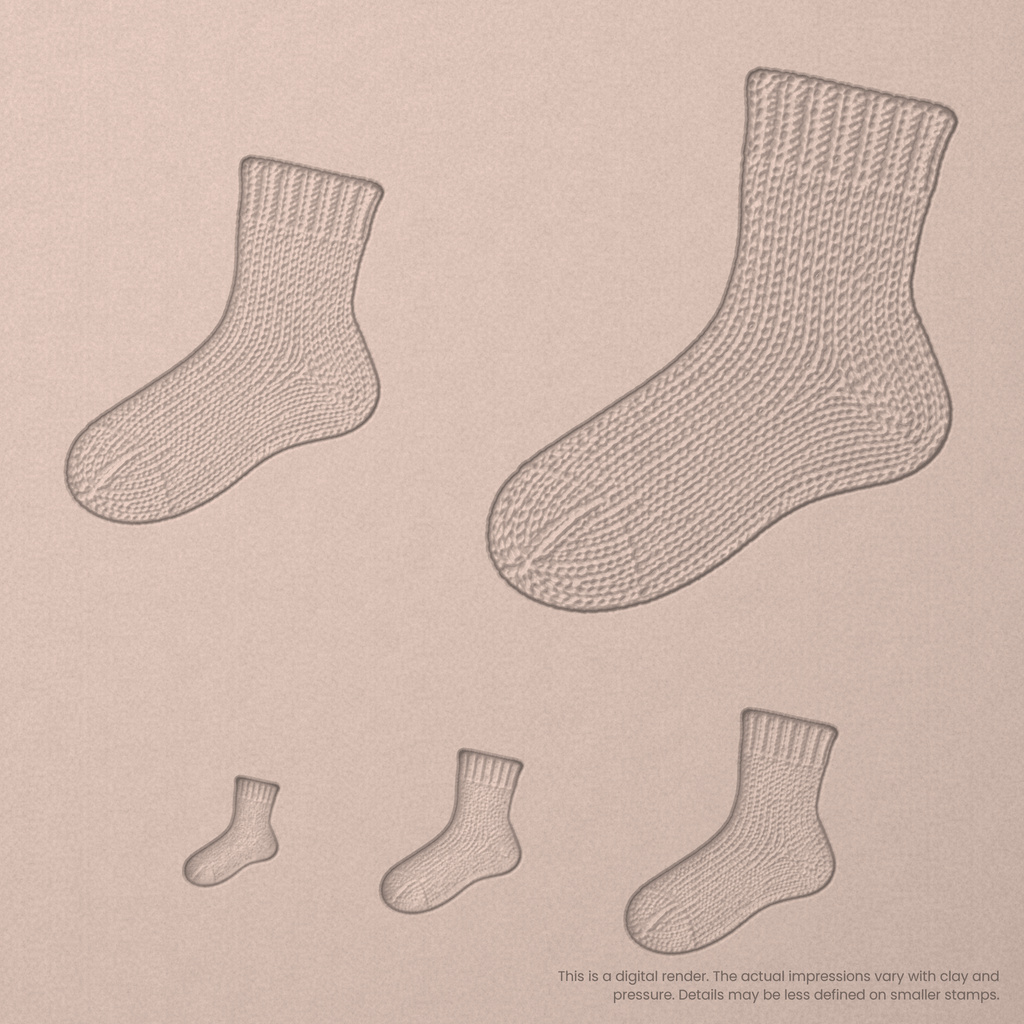 Knitted Sock Stamps - Photo Textured