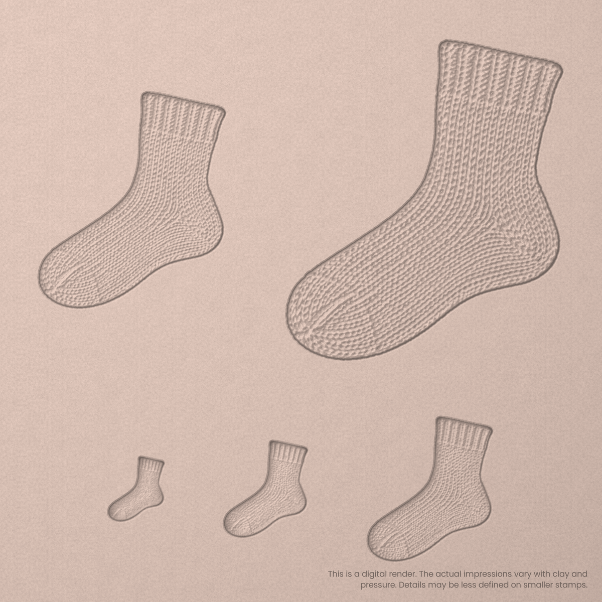 Knitted Sock Stamps - Photo Textured