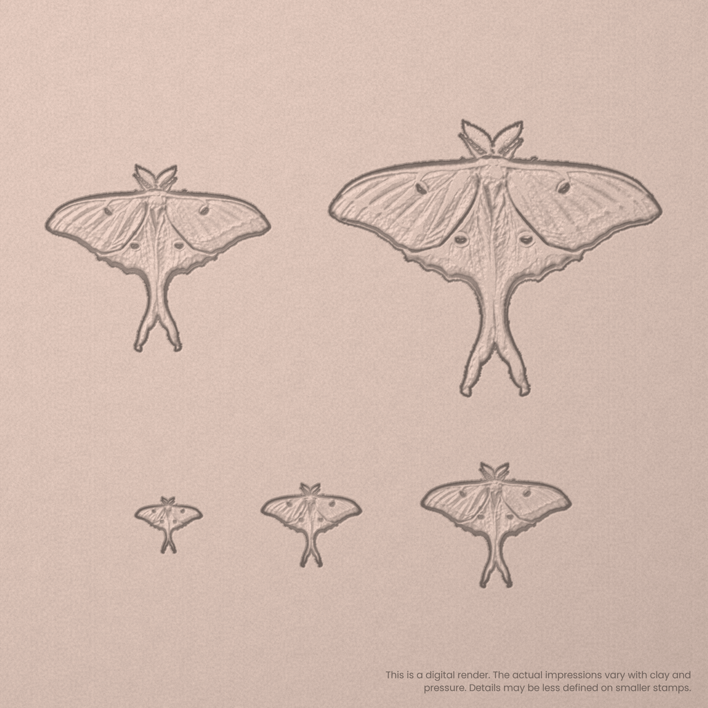 Luna Moth Stamps - Photo Textured