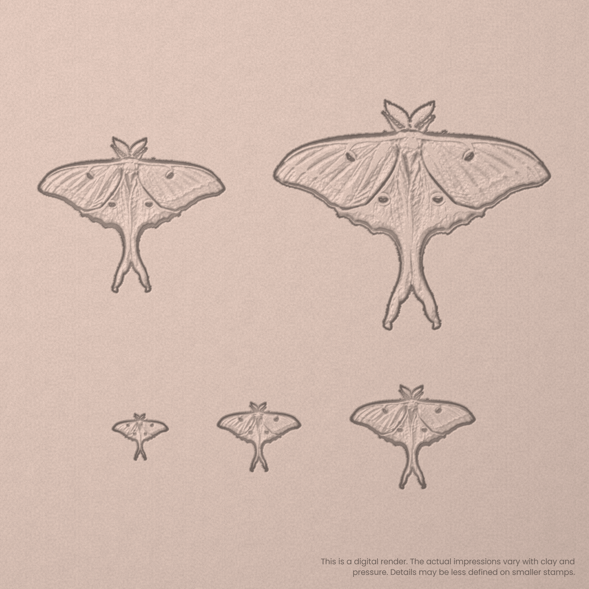 Luna Moth Stamps - Photo Textured