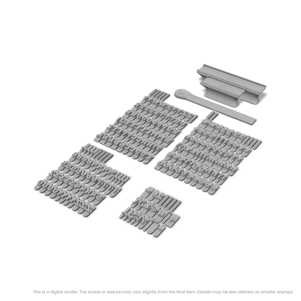 Nerko One | Font Rail Stamp Sets | Letters, Numbers, and Symbols