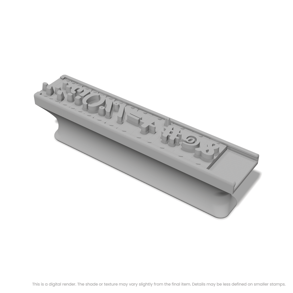 Nerko One | Font Rail Stamp Sets | Letters, Numbers, and Symbols