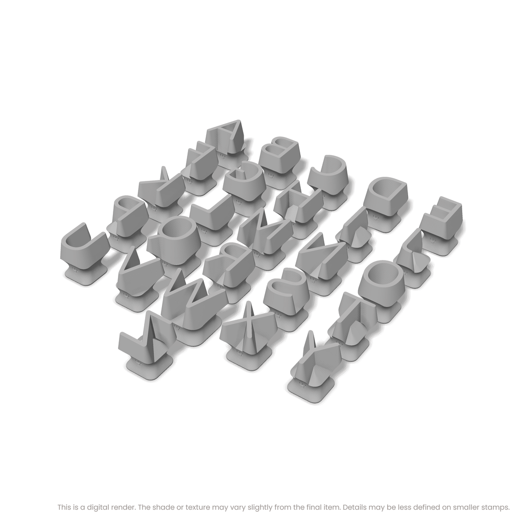 Nunito | All Caps | Alphabet Stamp Sets
