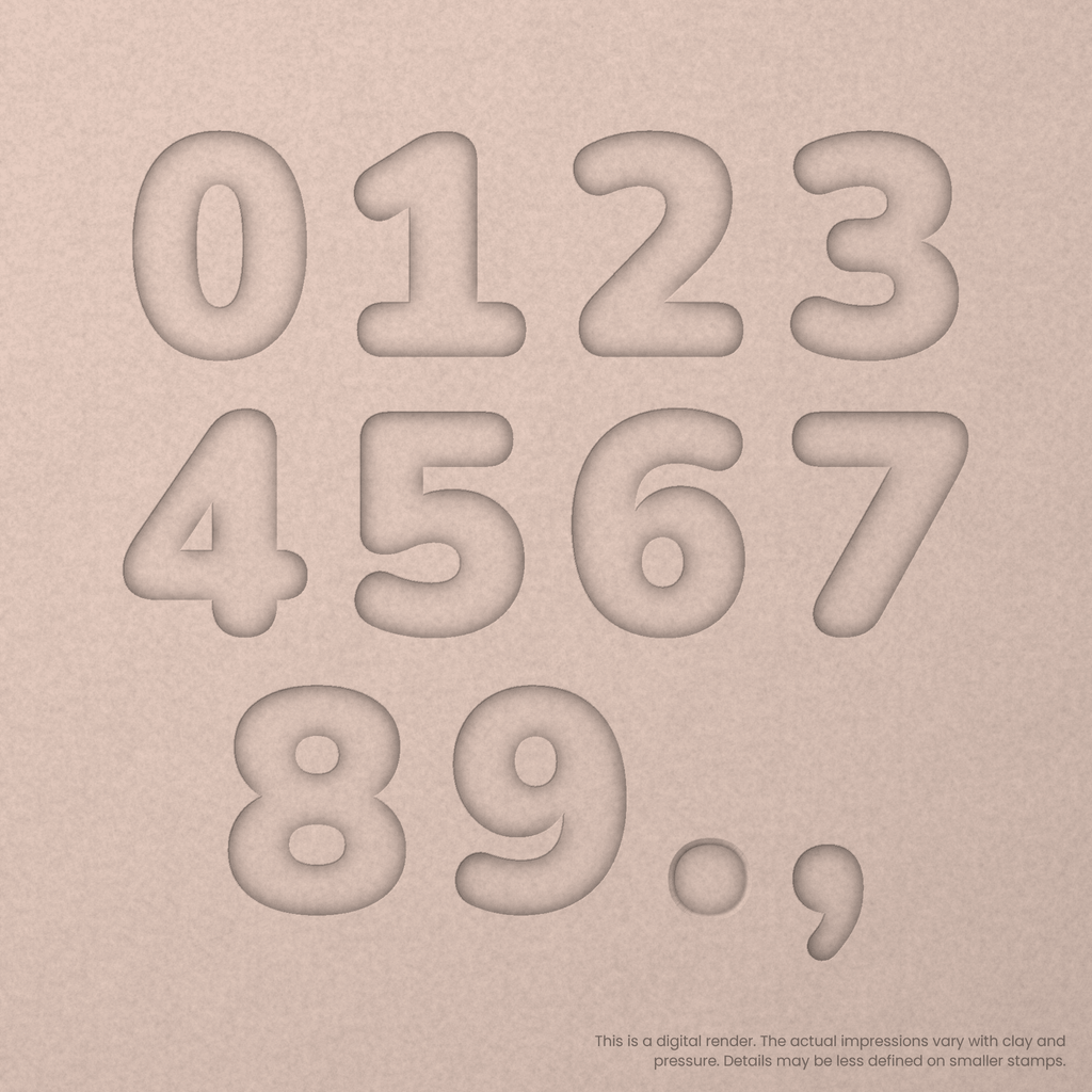 Nunito | Font Rail Stamp Sets | Letters, Numbers, and Symbols
