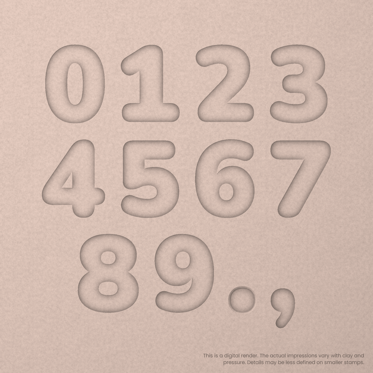 Nunito | Font Rail Stamp Sets | Letters, Numbers, and Symbols