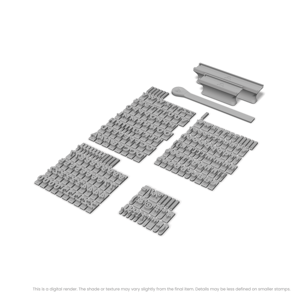 Nunito | Font Rail Stamp Sets | Letters, Numbers, and Symbols