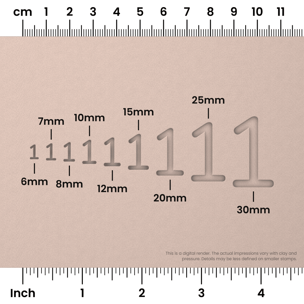 Nunito | Number Stamp Sets