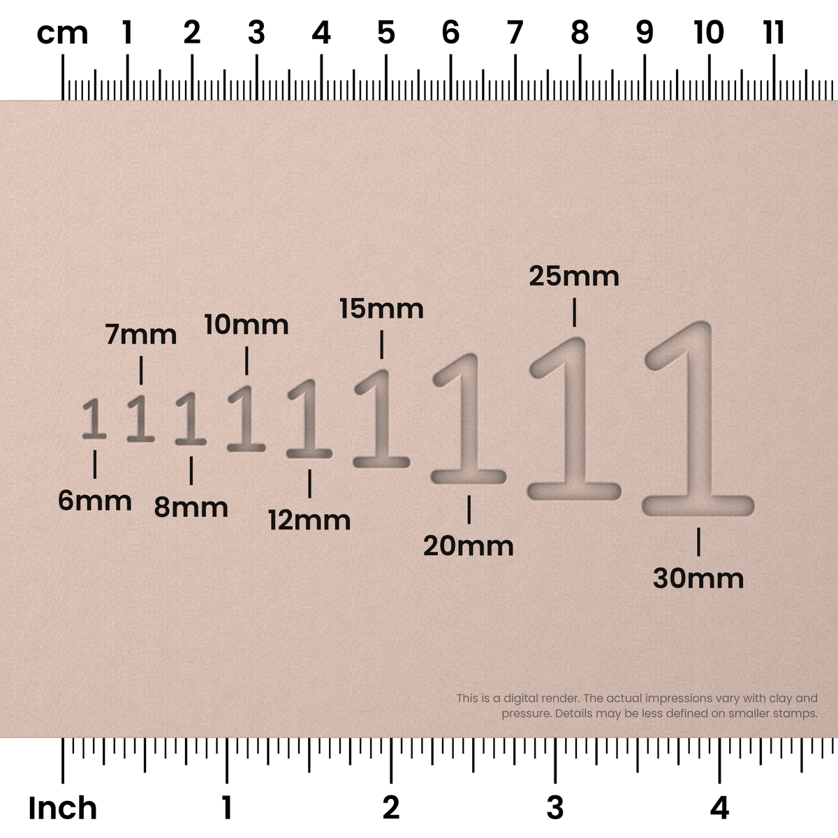 Nunito | Number Stamp Sets