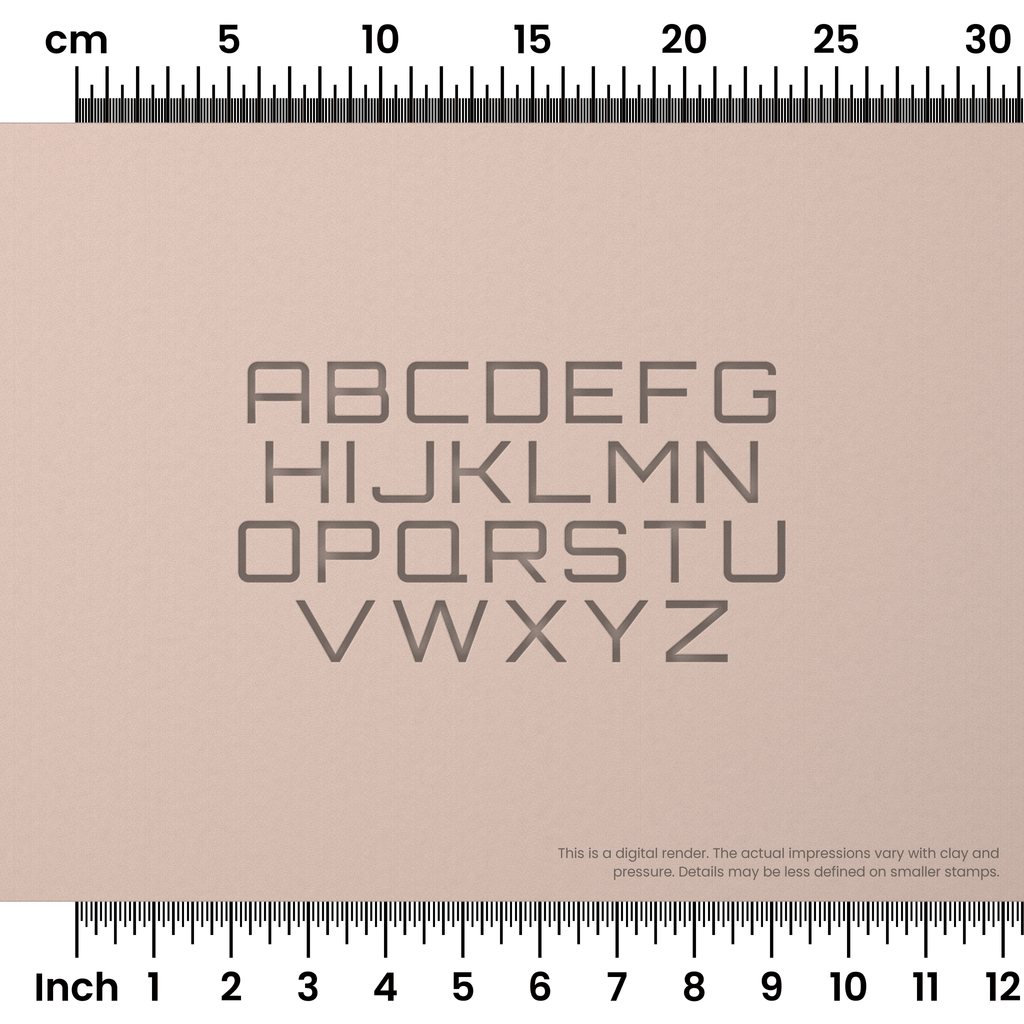 Orbitron | All Caps | Alphabet Stamp Sets