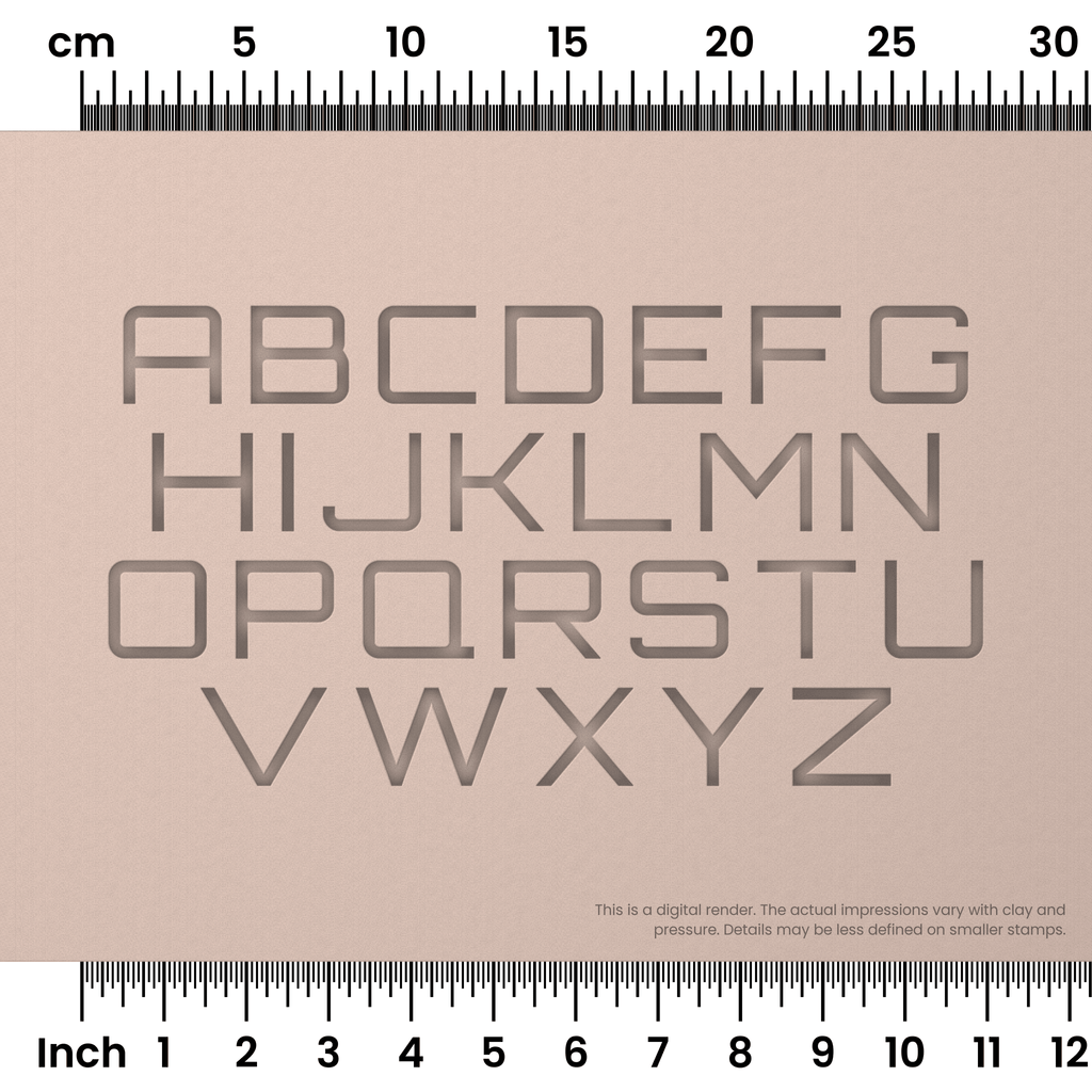 Orbitron | All Caps | Alphabet Stamp Sets