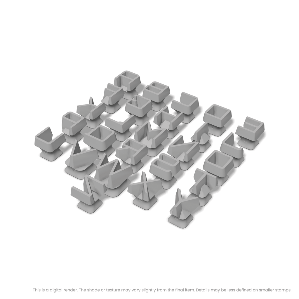Orbitron | All Caps | Alphabet Stamp Sets