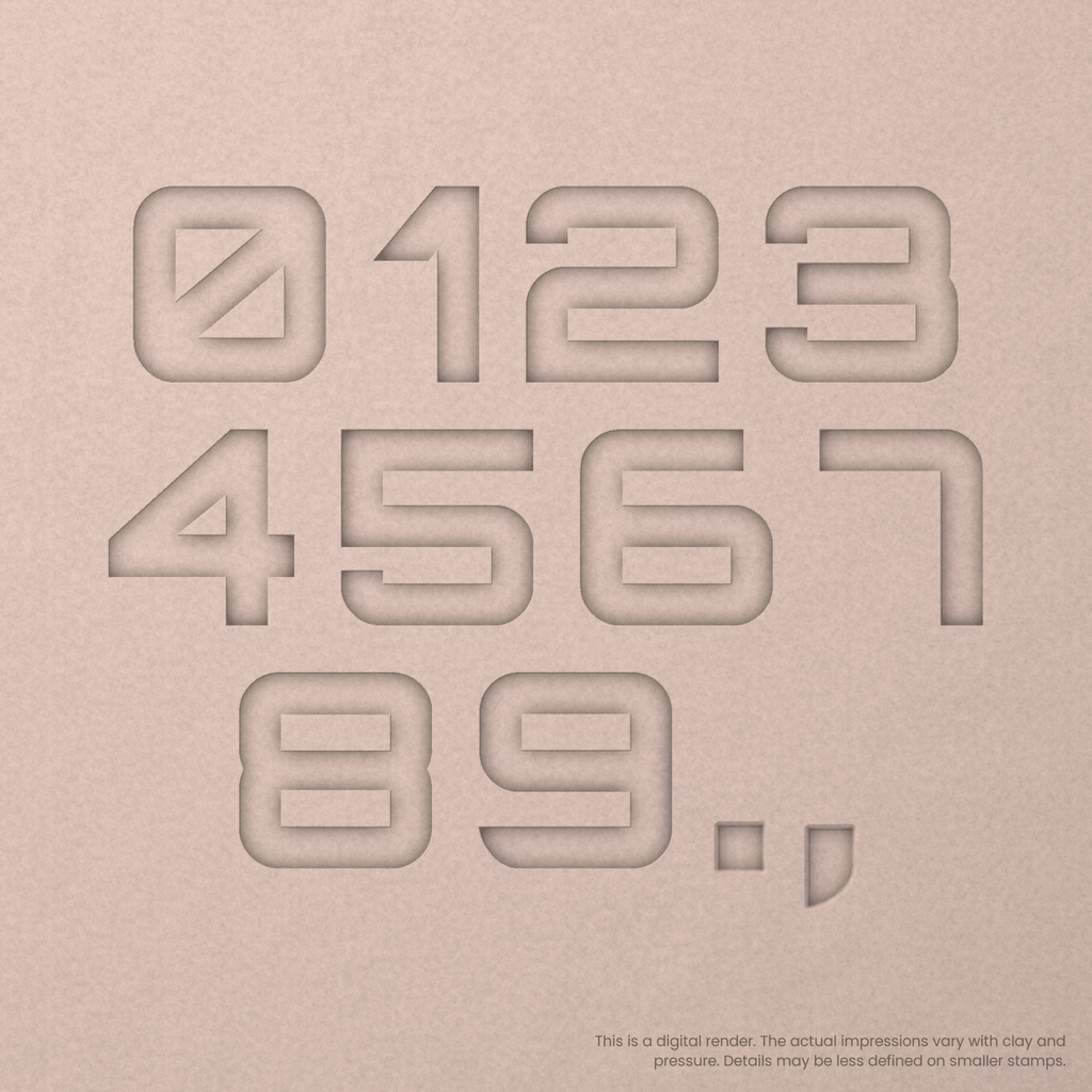Orbitron | Font Rail Stamp Sets | Letters, Numbers, and Symbols