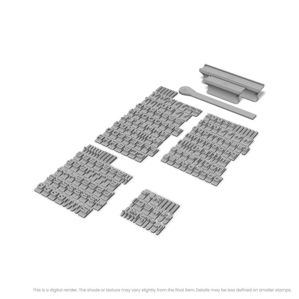 Orbitron | Font Rail Stamp Sets | Letters, Numbers, and Symbols