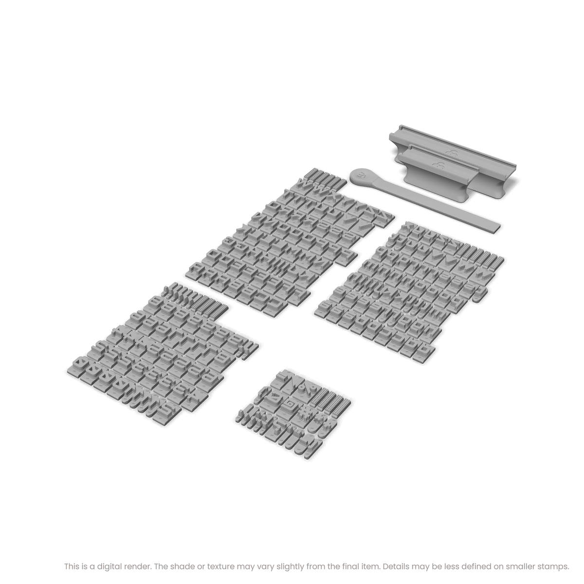 Orbitron | Font Rail Stamp Sets | Letters, Numbers, and Symbols