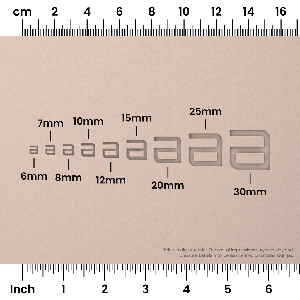 Orbitron | Lowercase | Alphabet Stamp Sets