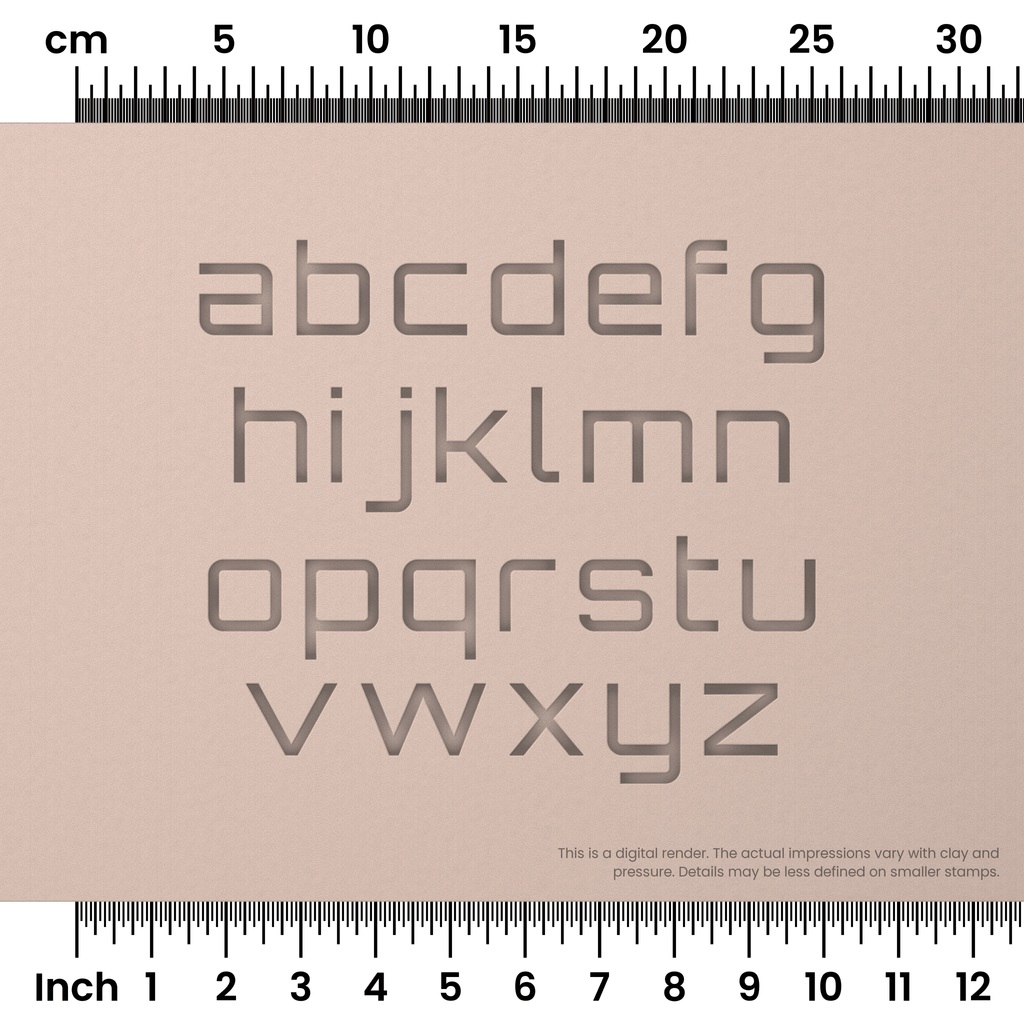 Orbitron | Lowercase | Alphabet Stamp Sets
