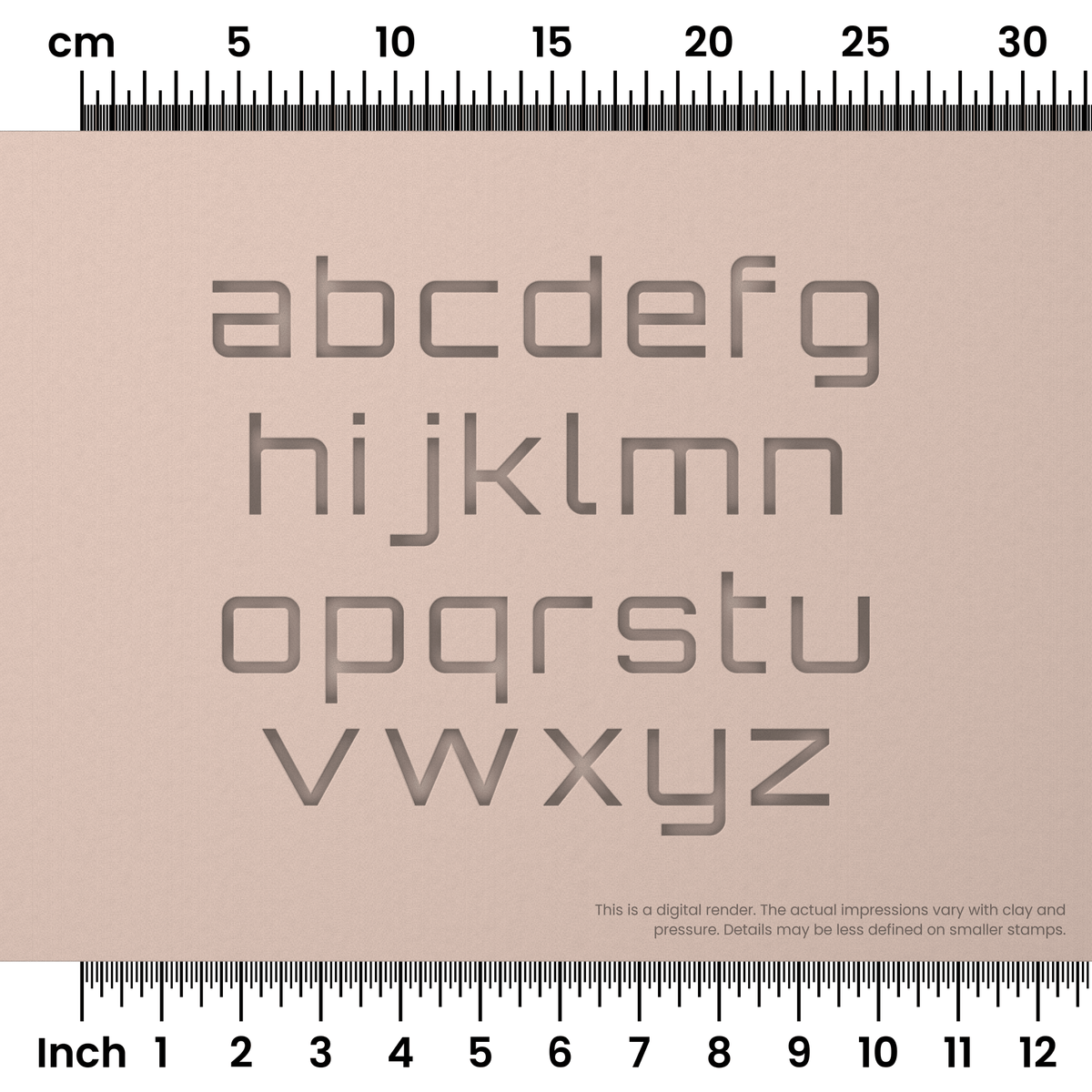 Orbitron | Lowercase | Alphabet Stamp Sets