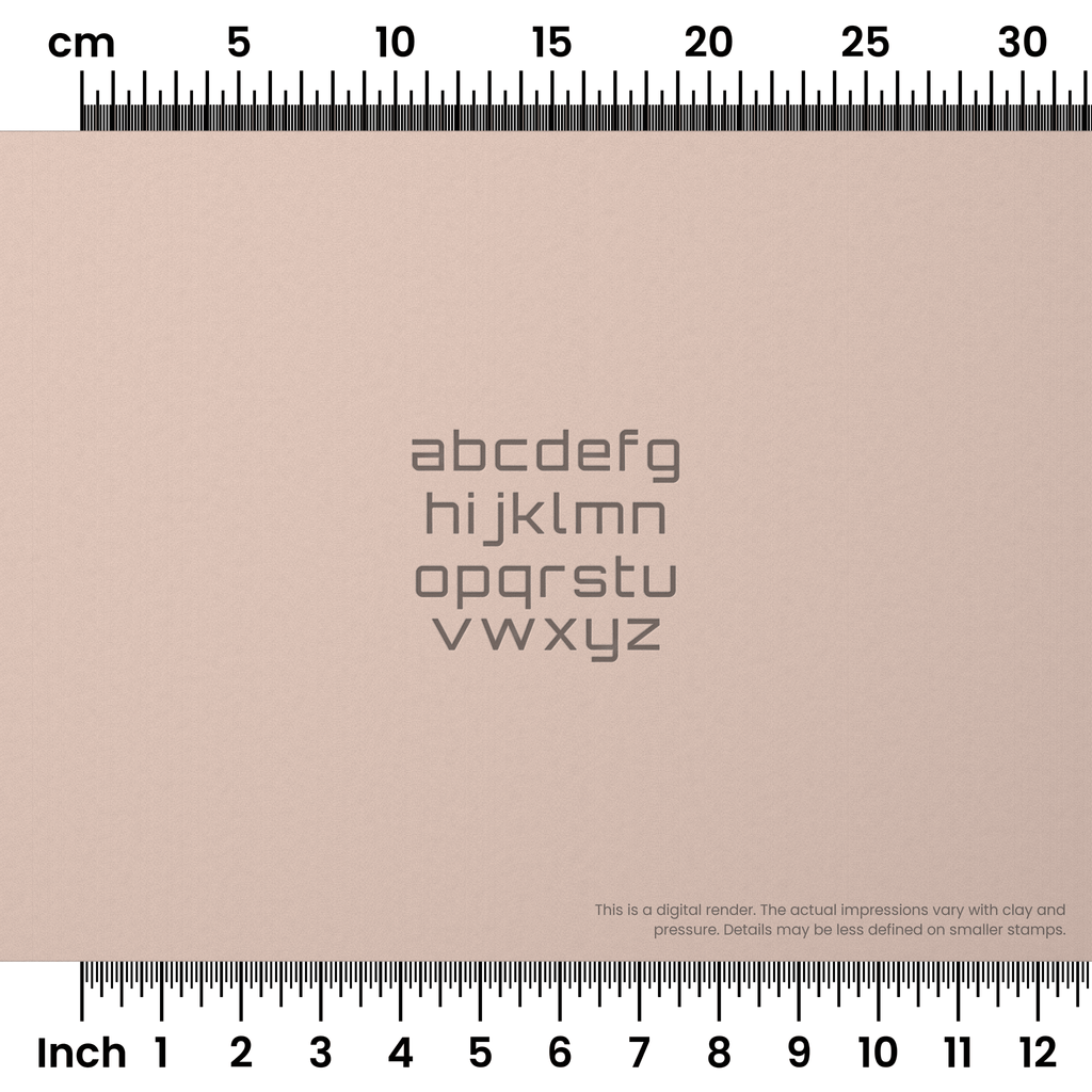 Orbitron | Lowercase | Alphabet Stamp Sets